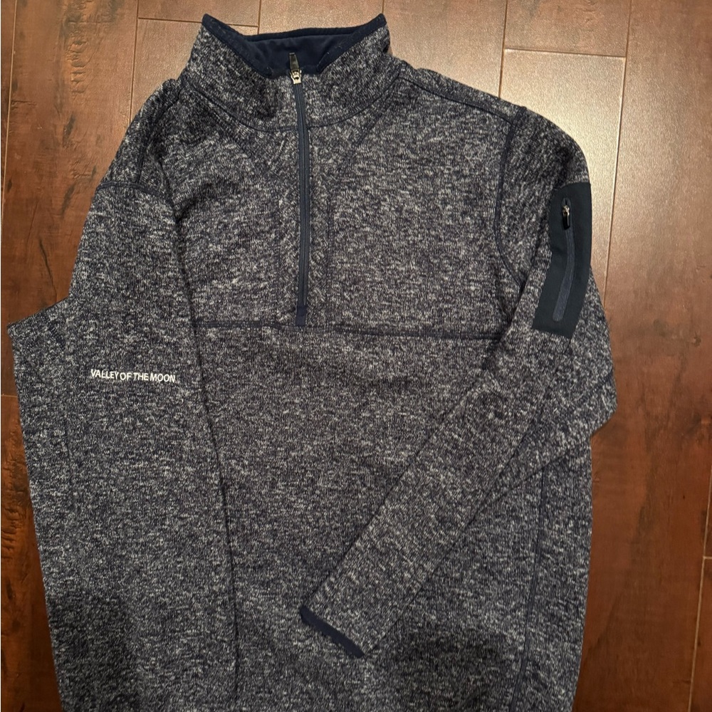 Antigua Navy Blue Quarter-Zip Jacket